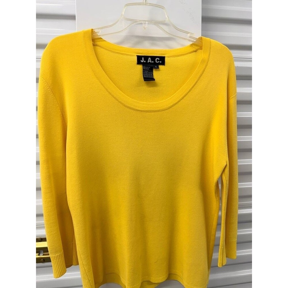 J.A.C. Yellow Knit Sweater - XL